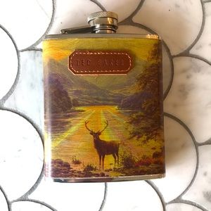 Ted Baker stag mountainscape stainless steel flask